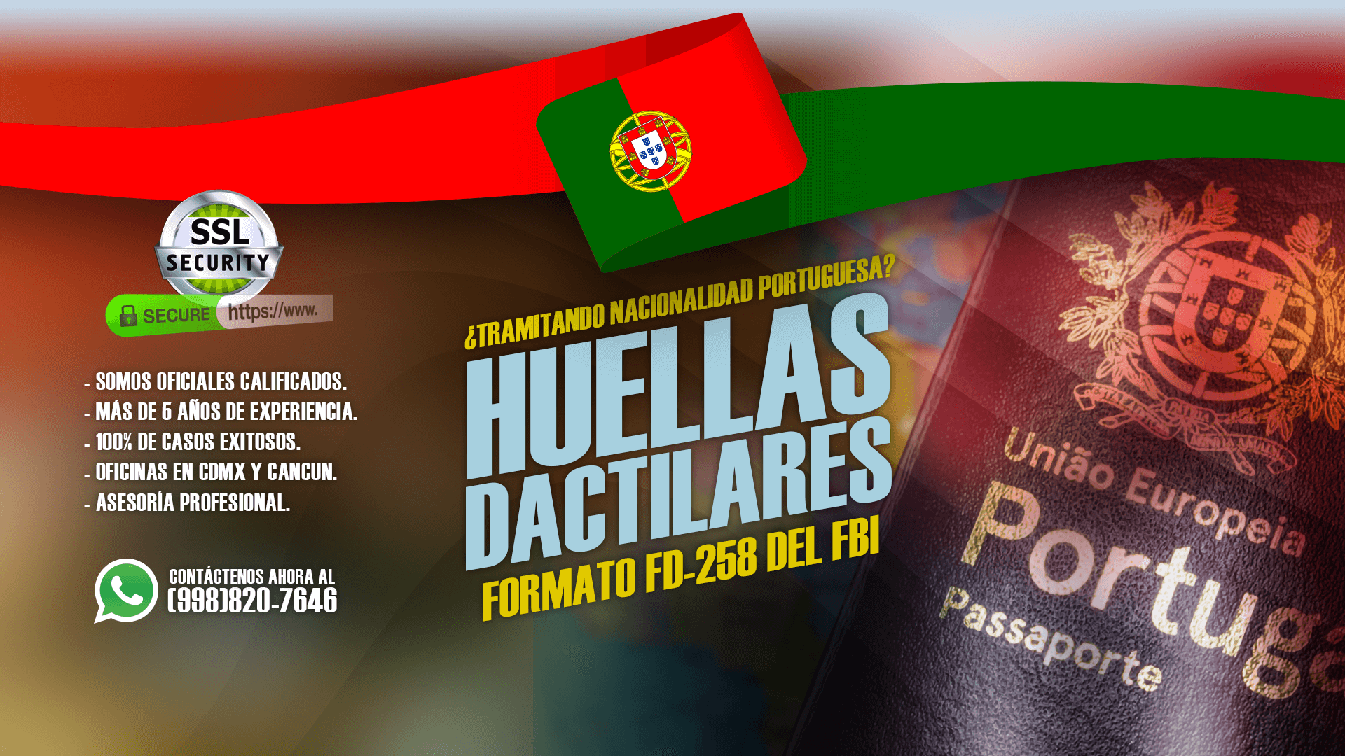 Toma de huellas dactilares para el proceso de nacionalidad portuguesa.