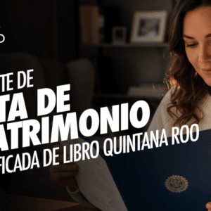 Trámite de acta de matrimonio certificada de libro Quintana Roo