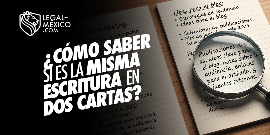 ¿Cómo saber si es la misma escritura en dos cartas? ¿Cómo saber si es la misma escritura en dos cartas?