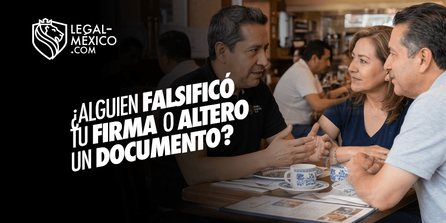 Alguien falsificó su firma o alteró un documento Alguien falsificó su firma o alteró un documento